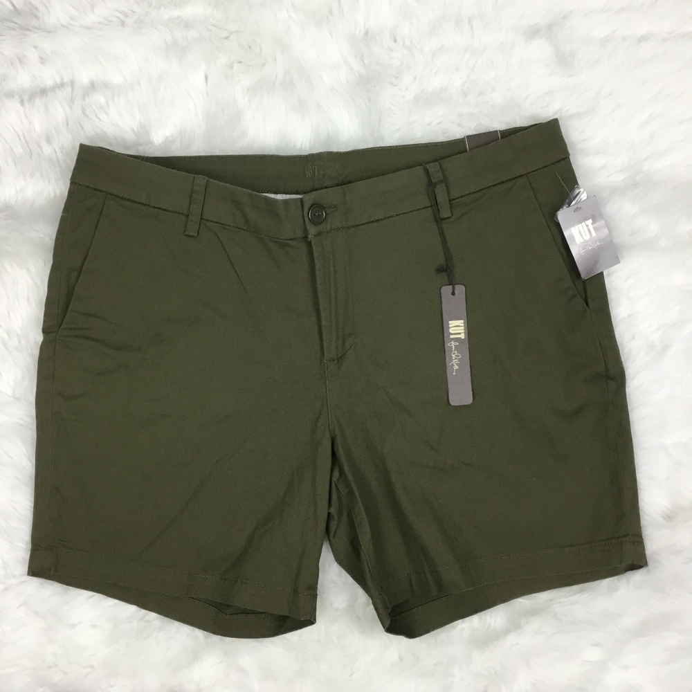 KUT from the KLOTH Olive Julia Walking Shorts 18W